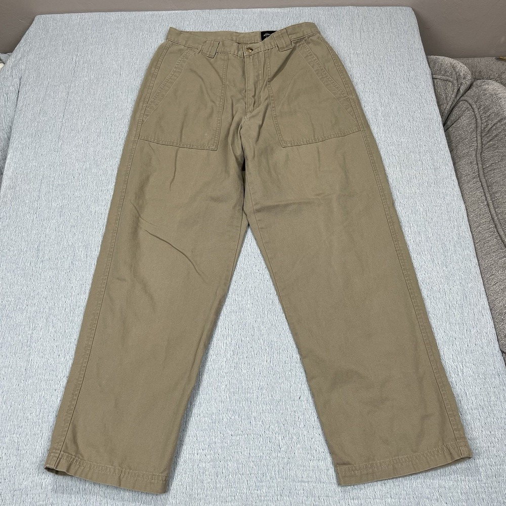 Eddie‎ Bauer Canvas Pants 32X30 Beige Outdoor Hiking Casual Pockets